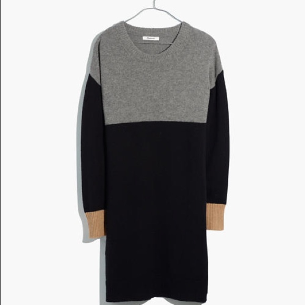 Madewell NWT Colorblock Sweater Dress Medium